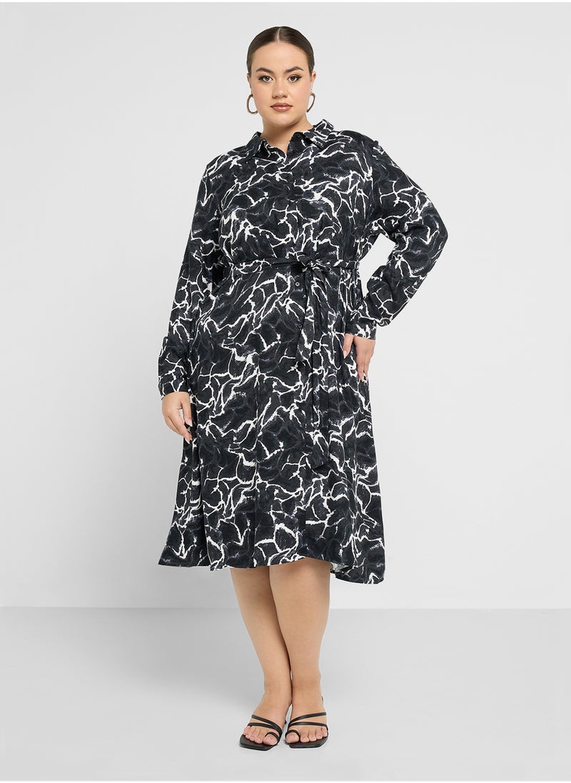 Only Carmakoma - Belted Midi Dress - Image 1