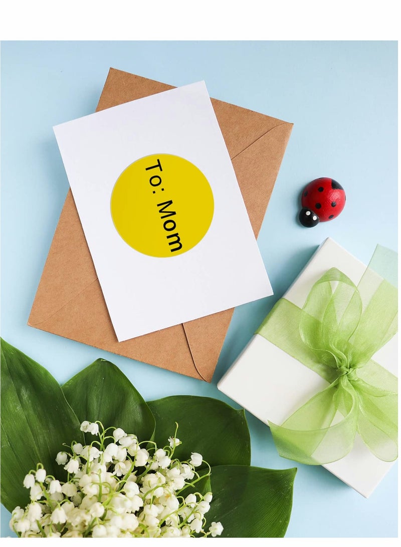 Excefore Thermal Sticker Labels, 5cm Pink Self-Adhesive Round Direct Multi-Purpose Roll Labels for DIY Logo Design, QR Code, Name Tag, Inventory-Pink 600 Labels/1 Roll, Yellow - Image 4