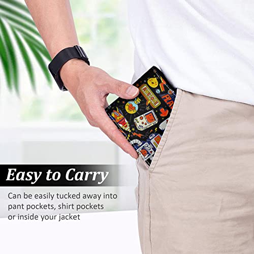 FRMARCH Teen Boys Wallet - Cool Wallet for Boys Video Games Design Leather Credit ID Card Cash Holder with Coin Pocket ID Window Rfid Blocking Zipper Black Purse for Men Male Youth Teenager - Image 5