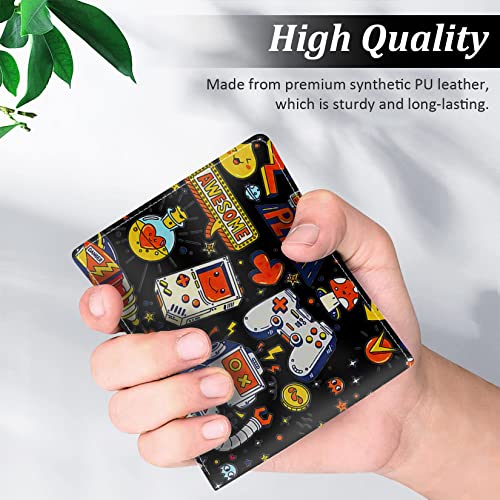 FRMARCH Teen Boys Wallet - Cool Wallet for Boys Video Games Design Leather Credit ID Card Cash Holder with Coin Pocket ID Window Rfid Blocking Zipper Black Purse for Men Male Youth Teenager - Image 4