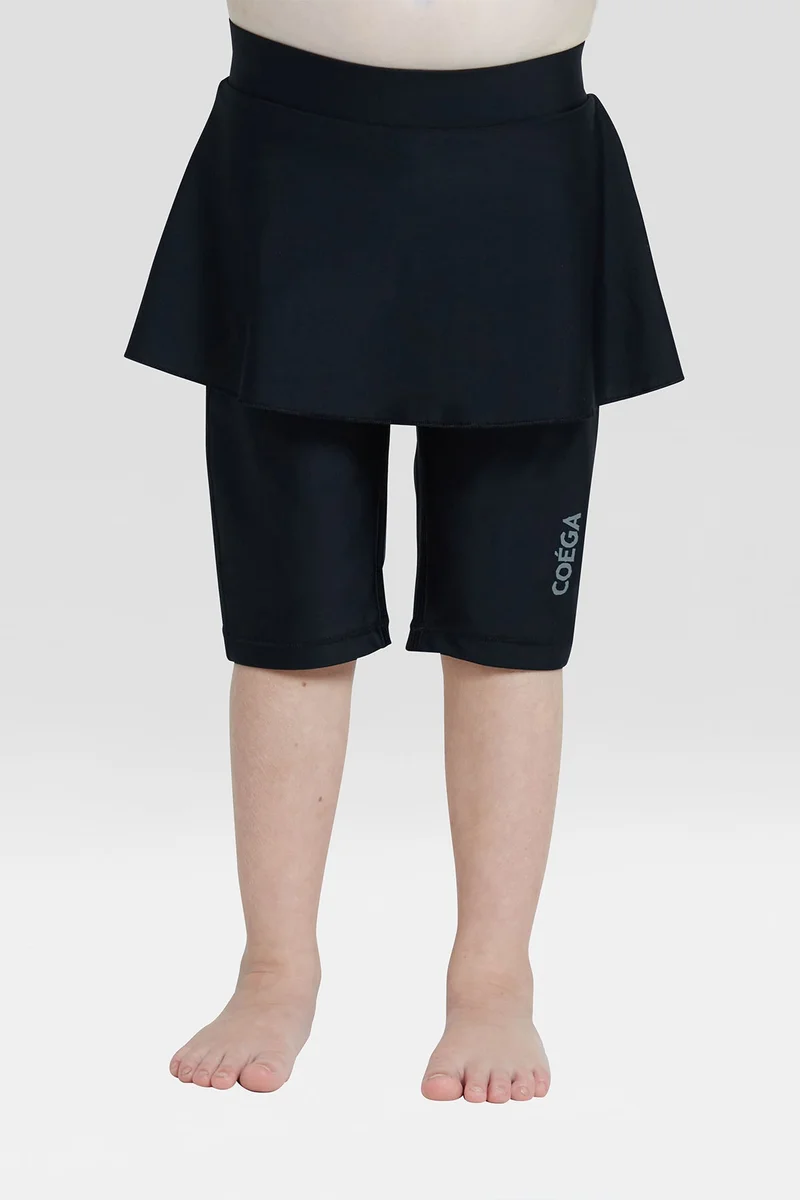 COEGA Skirted Shorts Long Girls Sz4 - Black