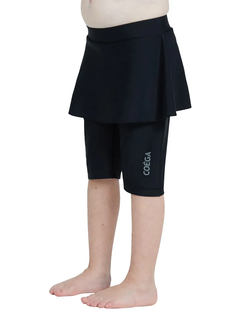 كويجا صن وير COEGA Girls Kids Long Skirted Shorts - Black