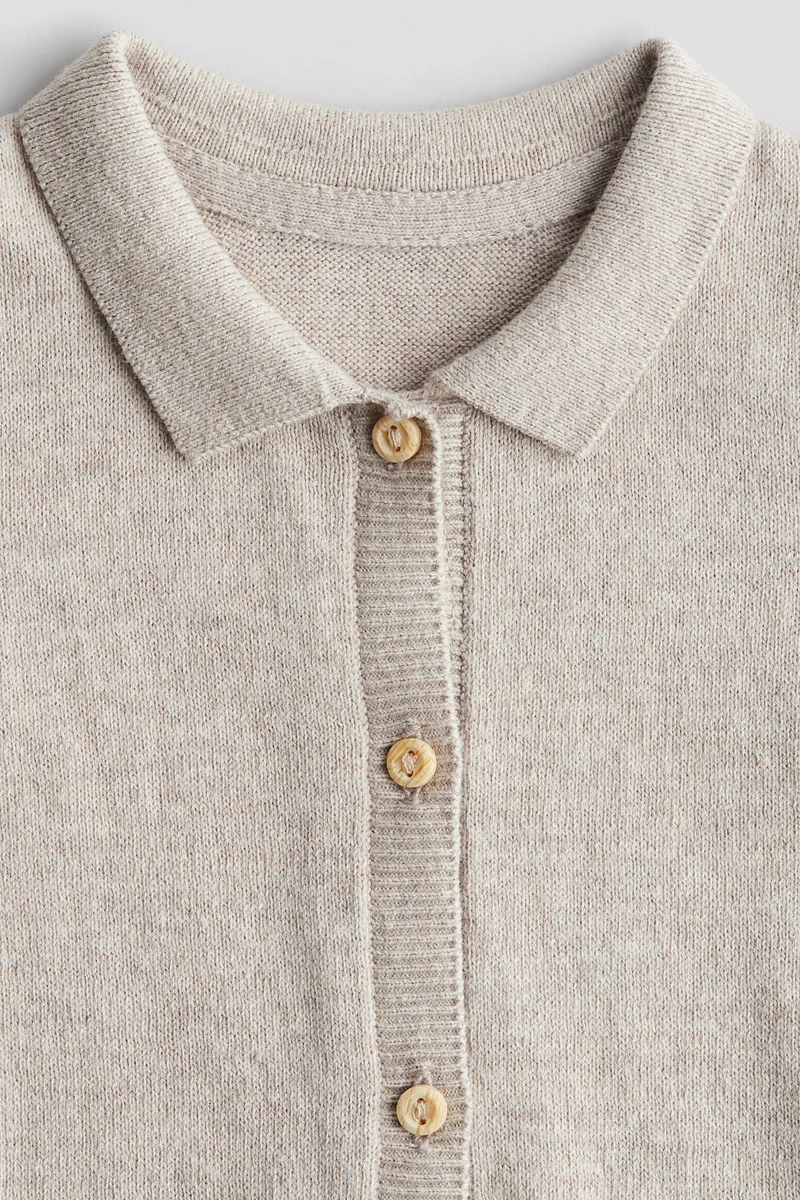 H&M Cotton-knit romper suit