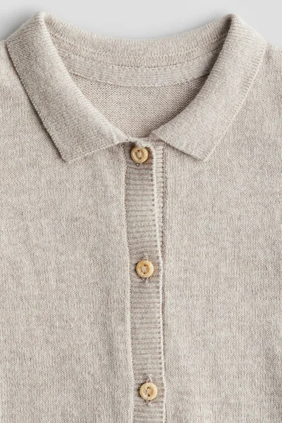 H&M Cotton-knit romper suit