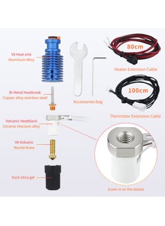 SYOSI 24V 115W Rapid Heat CHC V6 Hotend Kit, Ceramic Heating Core, Bimetal Heatbreak, Copper Titanium, Compatible with Voron 2.4, 24V 1.75mm, Prusa I3 MK3/MK3S, Titan Aero Extruder  - Image 2