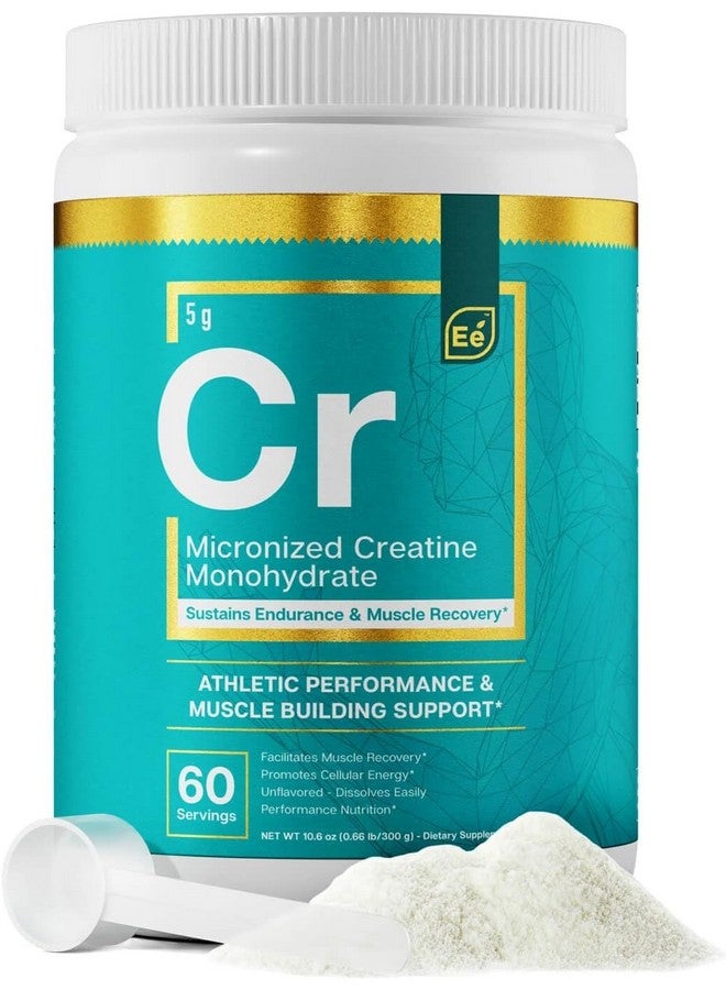 Essential Elements Monohydrate Creatine Powder for Women and Men - Micronized Creatine Instantized - Unflavored Pure Creatine Powder Supplements - 60 Servings - Image 1