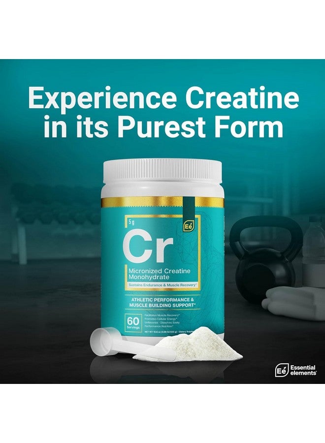 Essential Elements Monohydrate Creatine Powder for Women and Men - Micronized Creatine Instantized - Unflavored Pure Creatine Powder Supplements - 60 Servings - Image 4