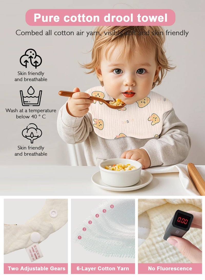 URbazaar Baby Bath Towel, Hooded Baby Bath Towel, Super Absorbent Baby Towel, with Small Towel and Baby Bibs, Bath Towels for Girls and Boys (Pink) - Image 3