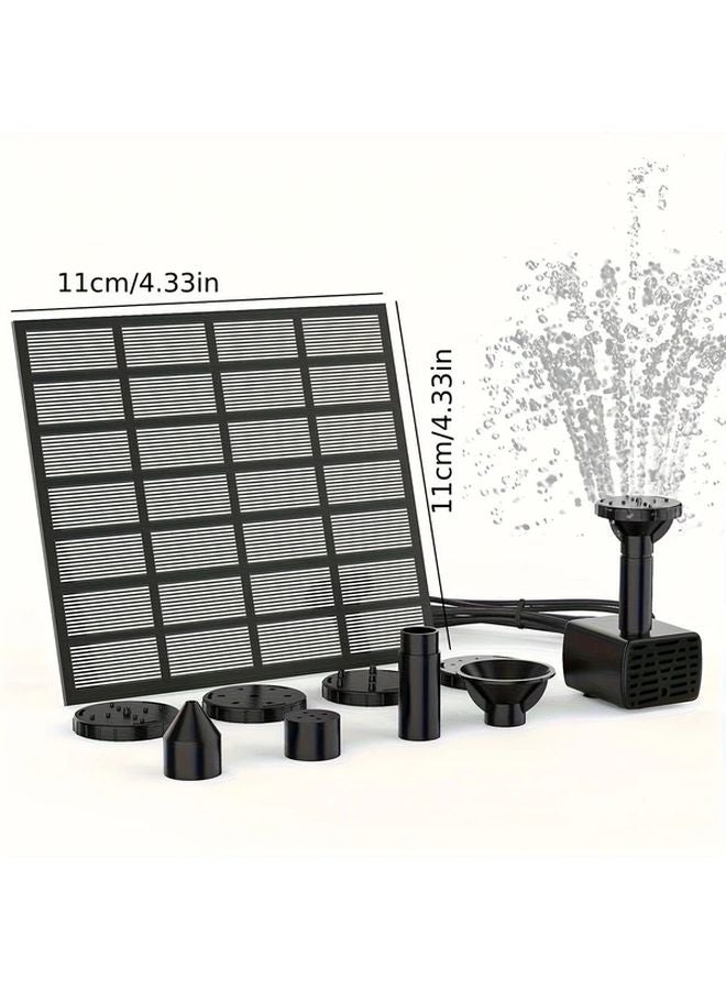 Black Solar Fountain Water Pump Kit With 4 Effects For Outdoor Pond Bird Bath Garden - Image 4