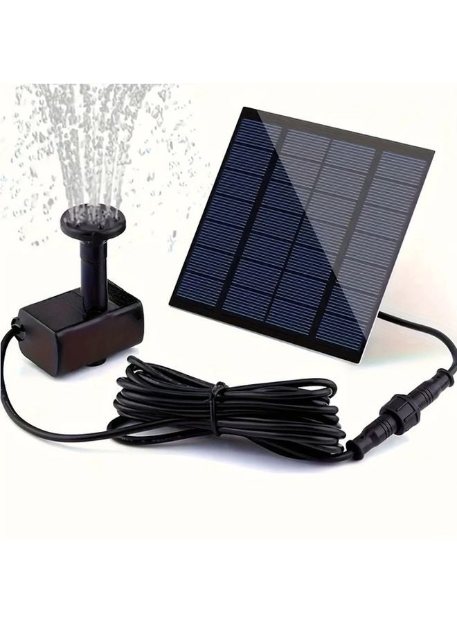 Black Solar Fountain Water Pump Kit With 4 Effects For Outdoor Pond Bird Bath Garden - Image 2