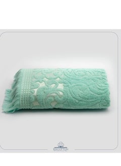 EG COTTON Jacquard Tassel Towel Size: 55 x 115 cm 100% Egyptian Cotton Highly absorbent and extremely soft, made especially for you  - Image 2