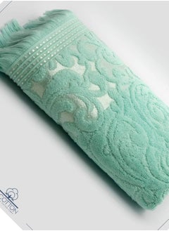 EG COTTON Jacquard Tassel Towel Size: 55 x 115 cm 100% Egyptian Cotton Highly absorbent and extremely soft, made especially for you  - Image 1