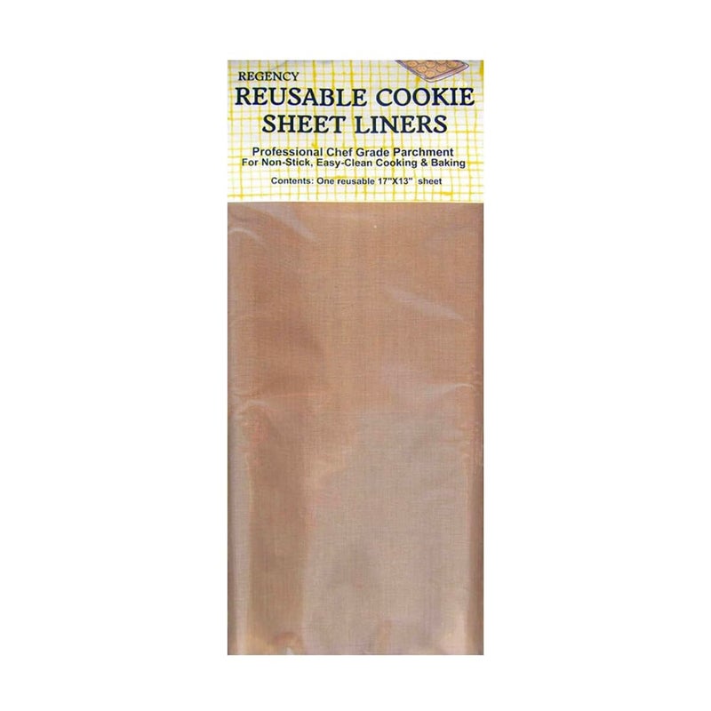 Regency Wraps Reusable Cookie Sheets Baking Oven Liner Teflonlike Coated Sheet for NonStick Cooking and Baking Baking Supplies Natural 17 x 13 Pack of 1