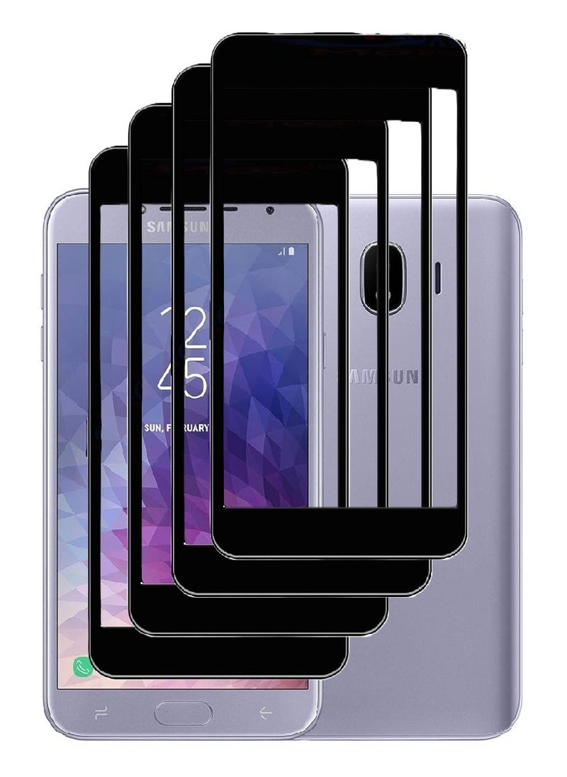 AINA 4 Pieces Tempered Glass Screen Protector 5D Designed For Samsung Galaxy J4 Full Glue Edge to Edge Full Screen Coverage And Bubble Free - Image 1