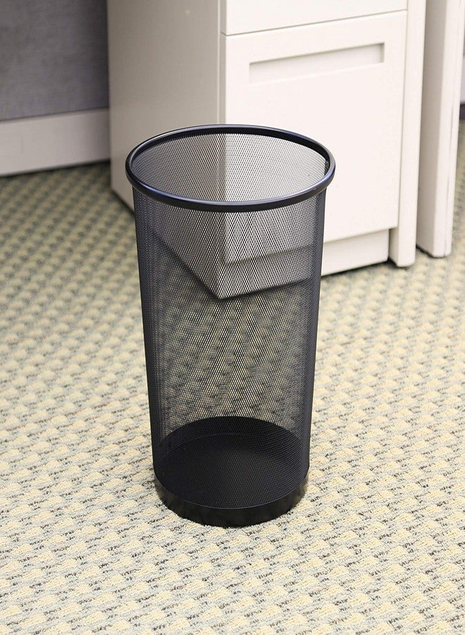 VeleSolv Recycling Dust Bins Round Shape Metal Mesh Wastebasket for Home/Office/College (Set of 3, Black) - Image 5