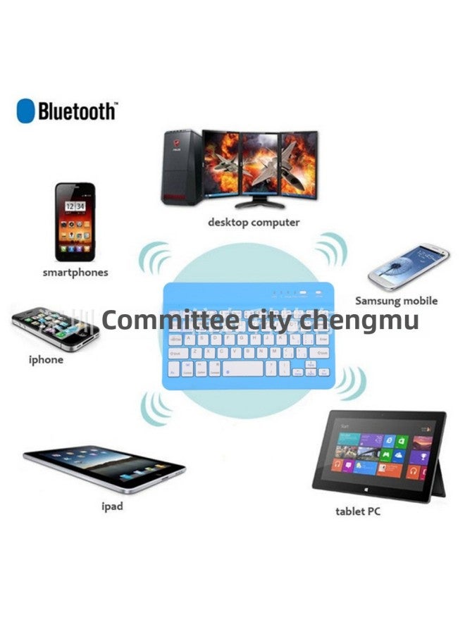 Wireless Bluetooth Keyboard Tablet PC Bluetooth Keyboard Three System Universal Keyboard Learning Machine Keyboard Large Cong-Color:10 Inch Black - Image 5