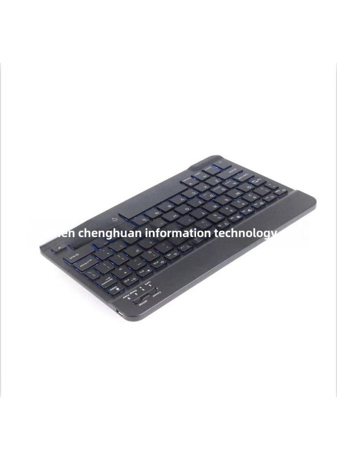 Wireless Bluetooth Keyboard Tablet PC Bluetooth Keyboard Three System Universal Keyboard Learning Machine Keyboard Large Cong-Color:10 Inch Black - Image 1