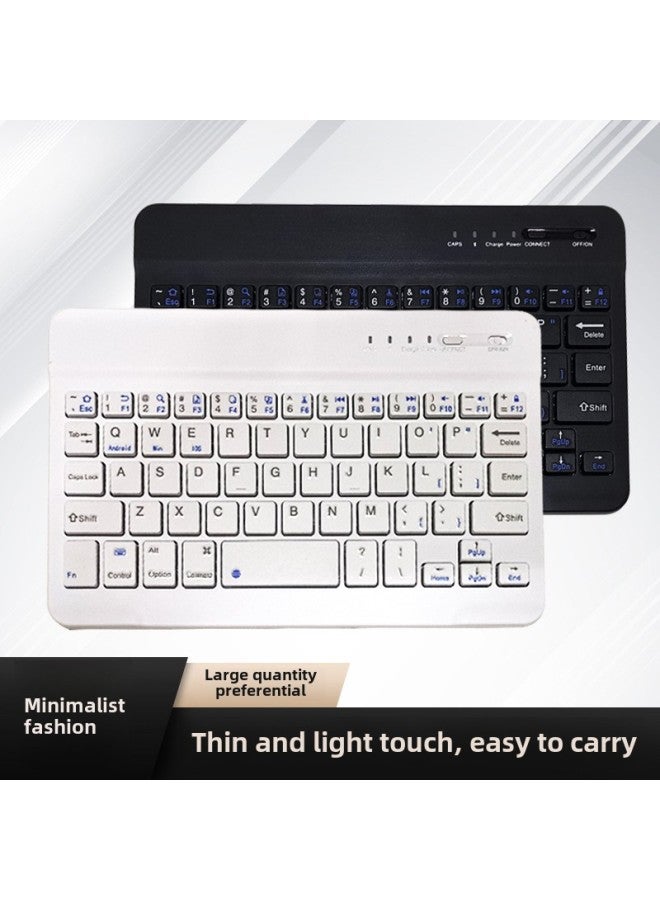 Wireless Bluetooth Keyboard Tablet PC Bluetooth Keyboard Three System Universal Keyboard Learning Machine Keyboard Large Cong-Color:10 Inch Black - Image 2