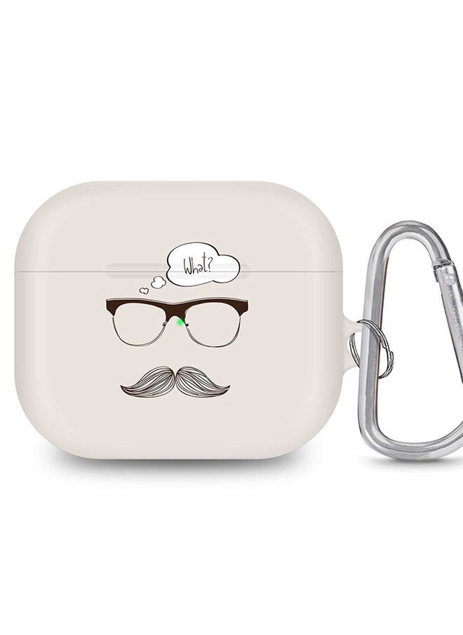 Stylizedd - StylePods Case for Airpods 3rd Gen Case With Anti-Lost Keychain - What (Hipster) - Image 1