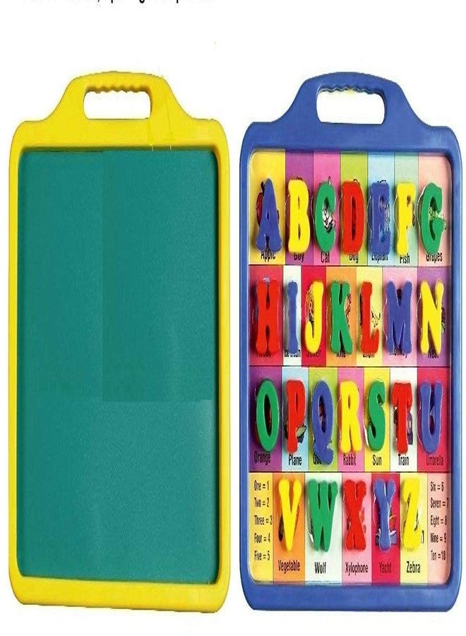 TE Alphabets Slate for Kids Slate and Writing Board Educational Alphabet Slate 2 in 1 to Learn, Spellings & Alphabets Along with Green Writing Board for Kids Slate Alfabet Slet (Multi Color) - Image 1