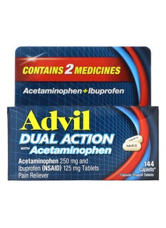 Advil Advil, Dual Action with Acetaminophen , 144 Caplets  - Image 1