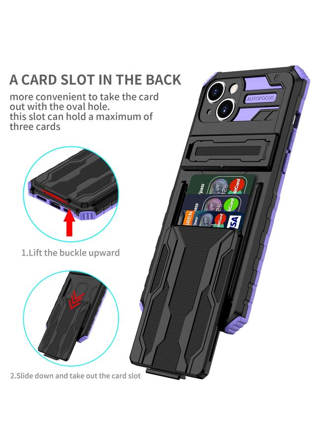 إيروريكس جراب لهاتف iPhone 15 Plus مزود بمسند ومحفظة وبطاقة - Image 2