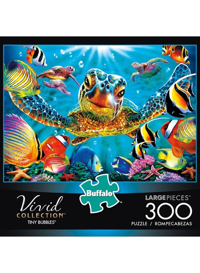 Buffalo Games - Vivid Collection - Tiny Bubbles - 300 Large Piece Jigsaw Puzzle , Blue - Image 5