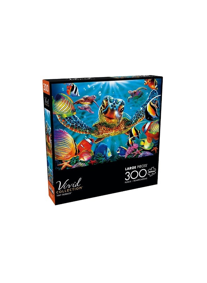 Buffalo Games - Vivid Collection - Tiny Bubbles - 300 Large Piece Jigsaw Puzzle , Blue - Image 3