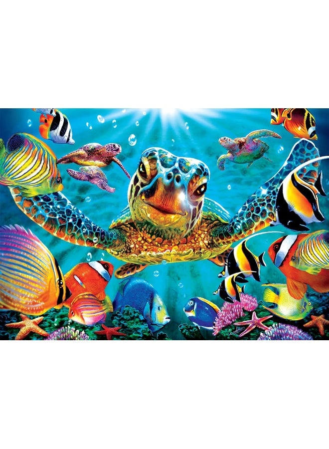 Buffalo Games - Vivid Collection - Tiny Bubbles - 300 Large Piece Jigsaw Puzzle , Blue - Image 4