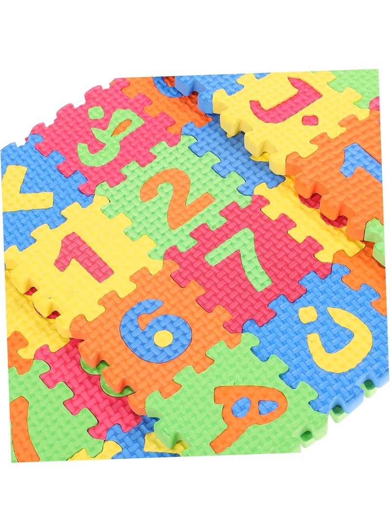 55-Piece Interlocking arabic Alphabet And Numbers Reusable Floor Puzzle Eva Mat Set  - Image 4