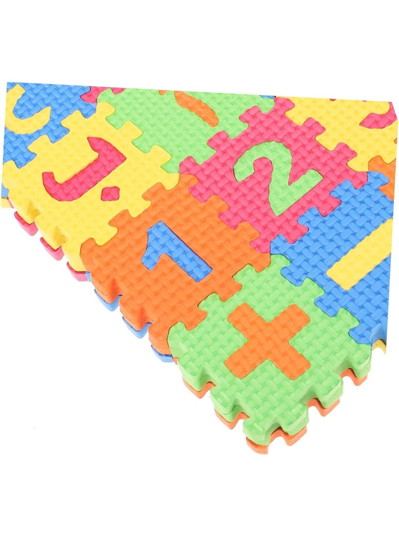 55-Piece Interlocking arabic Alphabet And Numbers Reusable Floor Puzzle Eva Mat Set  - Image 2