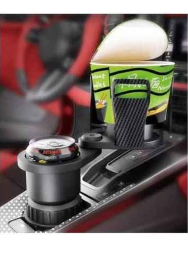 Go DESI Car Cup Holder Extender - 2 in 1 Automotive Multifunctional Drink Cup Holder Expander with Adjustable, Extra Car Cup Holder for Most Car Hold up to Snacks,Water Bottle, Coffee Cup, Beverage Bottles - Image 3