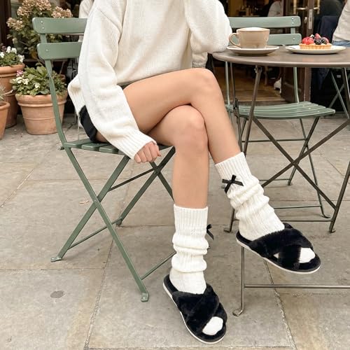 Ankis Women's Fuzzy Slippers Cross Band Memory Foam Open Toe Comfy Soft House Shoes Anti-Slip Indoor Outdoor Gifts for Women - Image 2