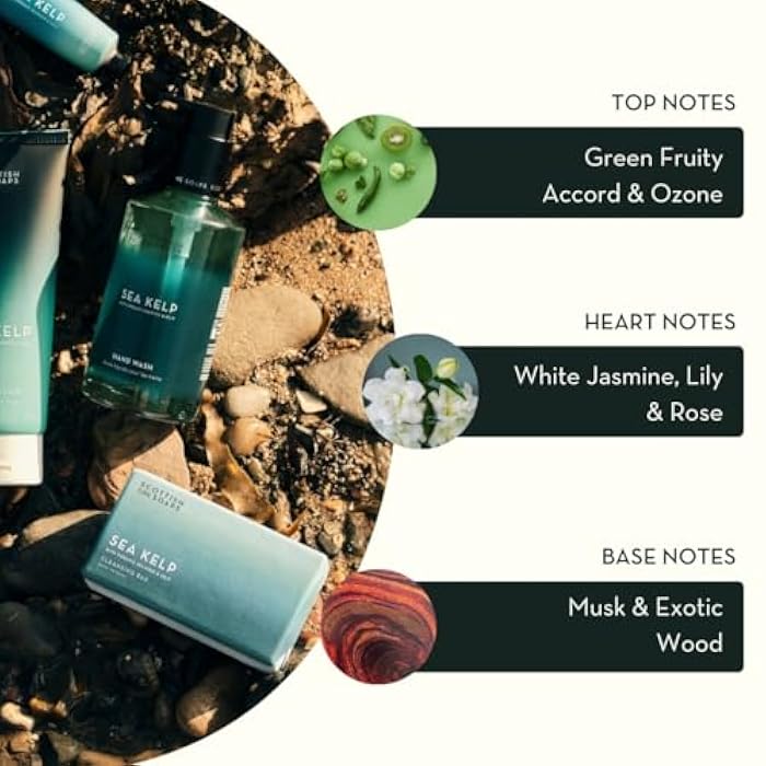 Scottish Fine Soaps Sea Kelp Collection Shampoo, Marine Spa-Like Scent with Green Fruity Notes, White Jasmine, Lily, Rose, 300ml - Image 4