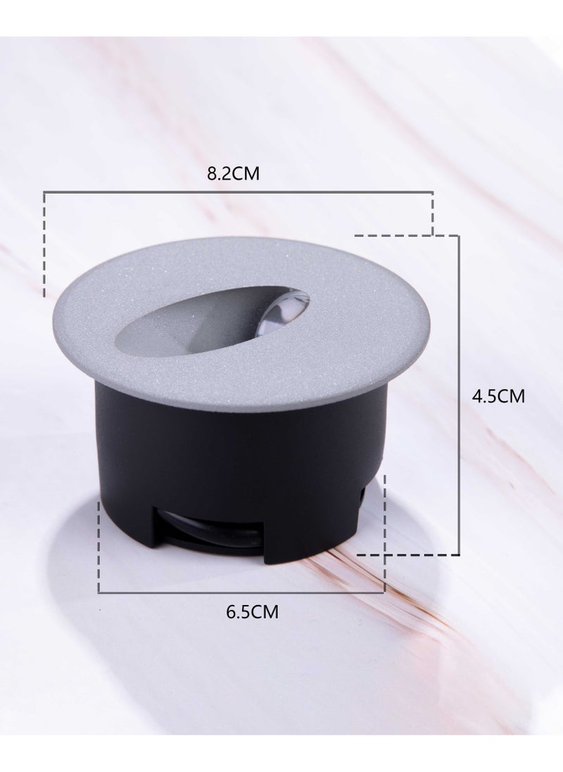 UCANDLE 6pcs Round Drawer Spotlight Gray Frame  - Image 5