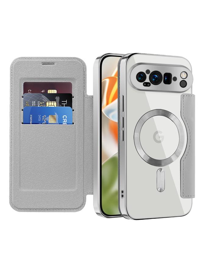 Zaboon Case For Google Pixel 9 Pro XL Shield Magsafe RFID Anti-theft Rhombus Leather Phone Case - Image 2