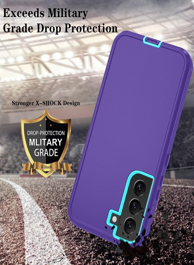 ONOLA Phone Case for Samsung Galaxy S22 Case with HD Screen Protector, Heavy Duty Shockproof & Dropproof 3-Layer Cover Phone Case for Galaxy S22 6.1'',PurpleSkyblue - Image 5
