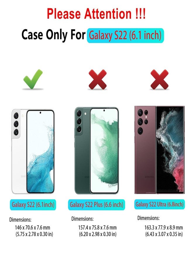 ONOLA Phone Case for Samsung Galaxy S22 Case with HD Screen Protector, Heavy Duty Shockproof & Dropproof 3-Layer Cover Phone Case for Galaxy S22 6.1'',PurpleSkyblue - Image 2