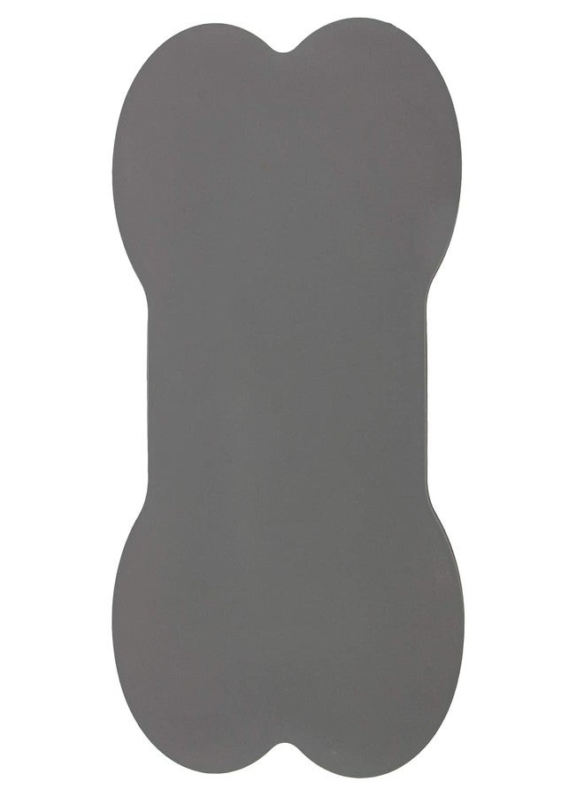 AniMax Silicone Waterproof Dog Cat Pet Feeding Food Mat with Raised Edge | Non Slip, Easy Clean Pet Dog Cat Bowl Mats Placemat Multicolor (Speacially for Dog) - Grey - Image 3
