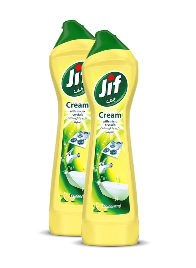 Jif Multi-Purpose Cream Cleaner Lemon 500ml Pack of 2  - Image 1