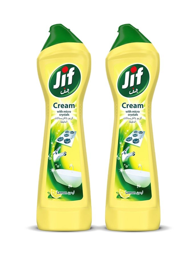 Jif Multi-Purpose Cream Cleaner Lemon 500ml Pack of 2  - Image 2
