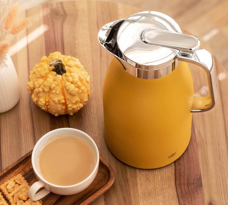 Alfi Thermos Flask, Stainless Steel Plastic Glass, Spicy Mustard Mat, 1 ml - Image 2