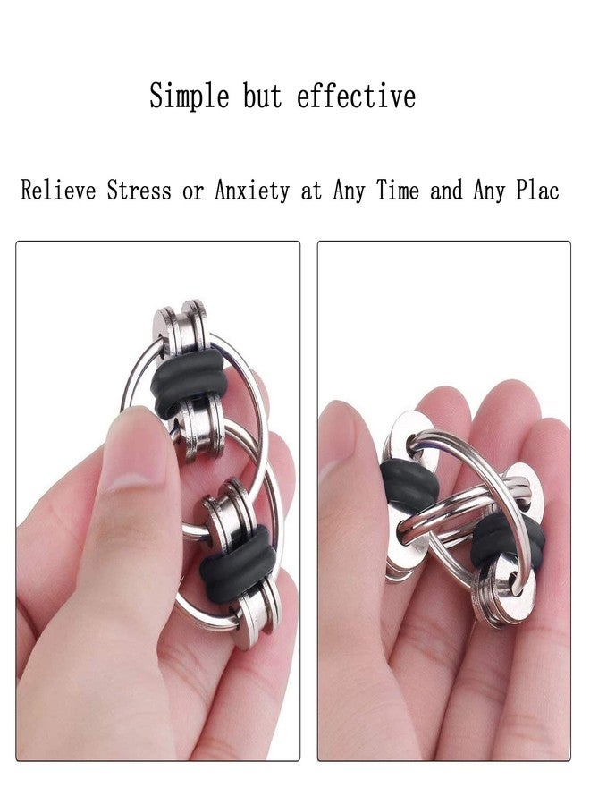 DBlosp Fidget Toy Flippy Chain Stress Anxiety Relief Chain ADHD and ADD, Anxiety Relief Bike Chain Toys for Adults and Teens （3 Pack） - Image 4