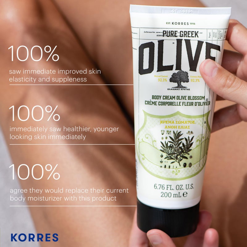 KORRES Olive Body Lotion for Dry Skin Moisturizer Cream with Vitamin E, Aloe and Pure Greek Olive Oil for Body Care, Hydrating & Nourishing for Smooth, Supple Skin, - Image 3