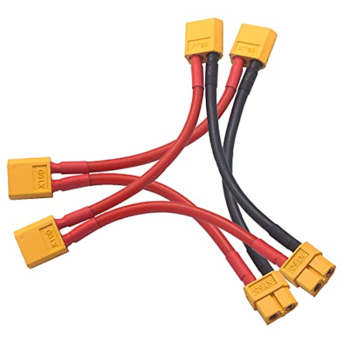 FLY RC 2Packs XT60 Serial Series Battery Connector 12AWG Soft Silicone Wire Cable Adapter for RC Lipo Battery Helicopter Quadcopter - Image 5