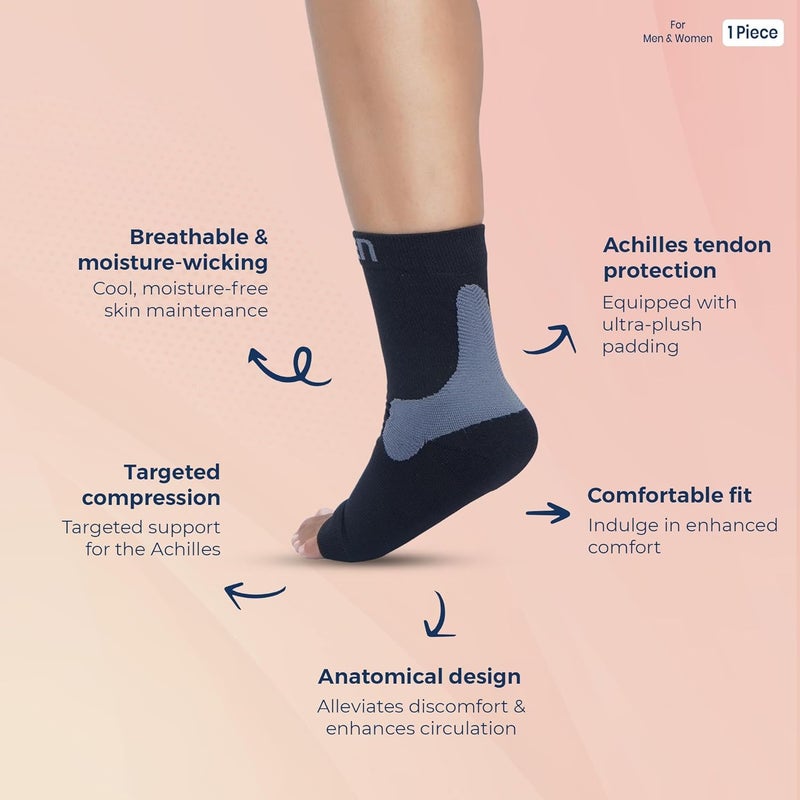 Sorgen Polyamide Elastane Ankle Support For Pain Relief|Ankle Brace For Achilles Tendonitis Support|It's A Pain Terminator Socks For Stability, & Recovery|Ankle Protection Sleeve For Women & Men (Xl) - Image 2