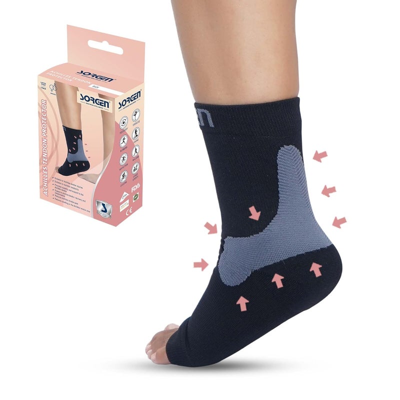 Sorgen Polyamide Elastane Ankle Support For Pain Relief|Ankle Brace For Achilles Tendonitis Support|It's A Pain Terminator Socks For Stability, & Recovery|Ankle Protection Sleeve For Women & Men (Xl) - Image 1
