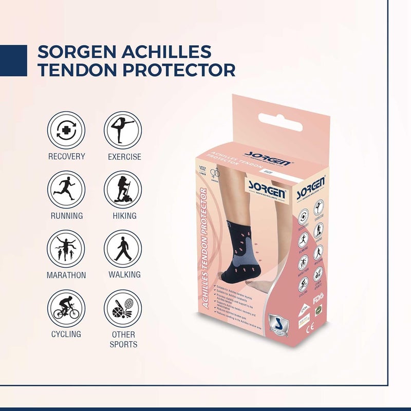 Sorgen Polyamide Elastane Ankle Support For Pain Relief|Ankle Brace For Achilles Tendonitis Support|It's A Pain Terminator Socks For Stability, & Recovery|Ankle Protection Sleeve For Women & Men (Xl) - Image 5