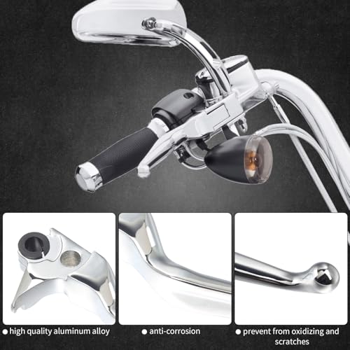 QUASCO Chrome Brake Lever Motorcycle Clutch Hand Levers Compatible with Harley Sportster 883 1200 Dyna Touring Road King Heritage Softail Fat Bob - Image 5