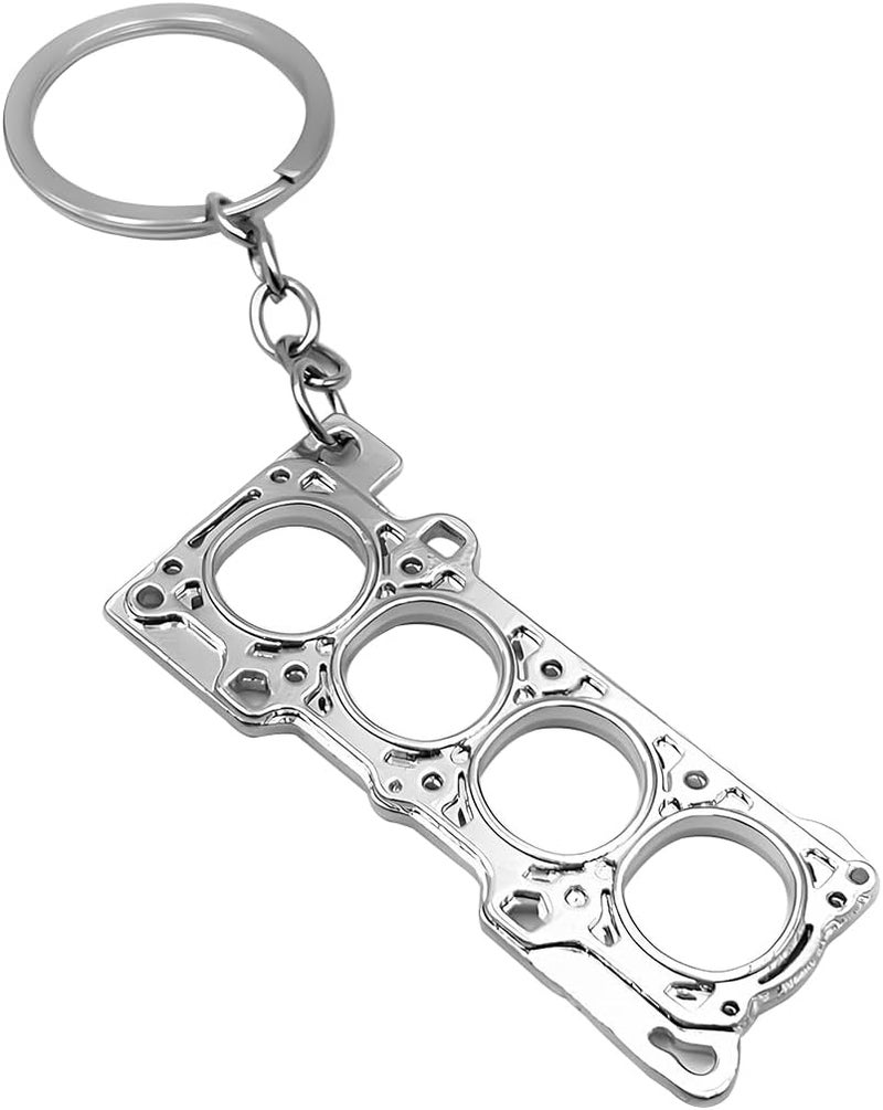 JNNJ Engine Gasket Keychain Pendant - Zinc Alloy Car Keychain for Men and Women - Image 1